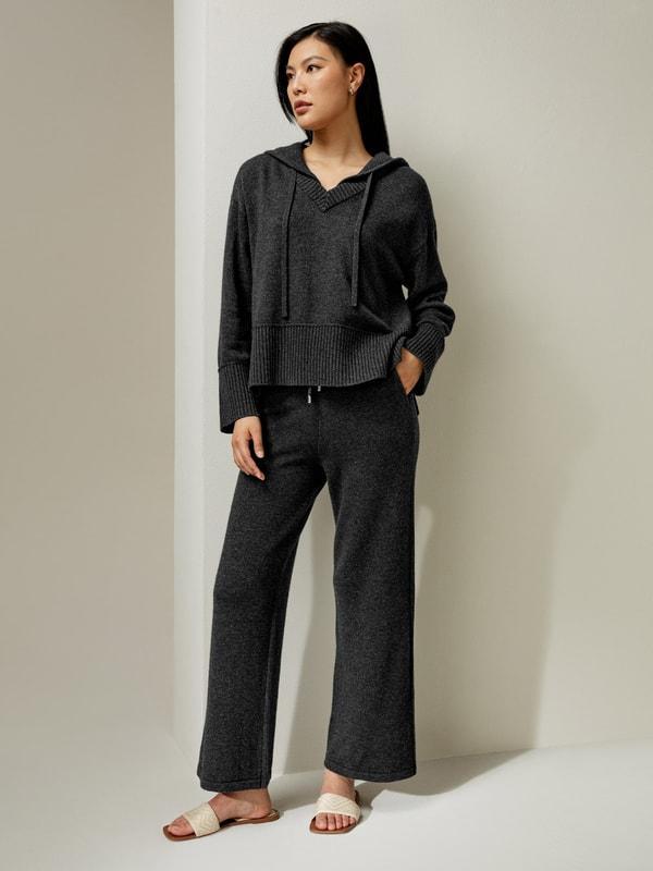 Merino Wool Jersey Wide-Leg Pants Product Image