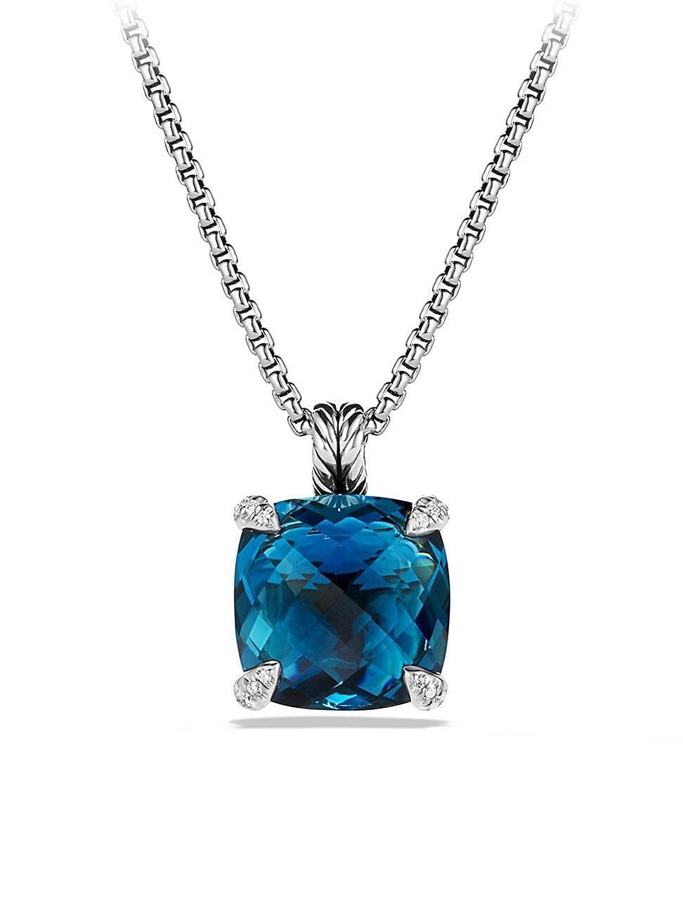 Womens Chtelaine Pendant Necklace with Gemstone & Diamonds Product Image