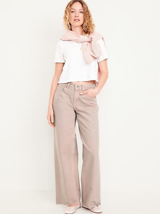 Mid-Rise Baggy Wide-Leg Jeans Product Image