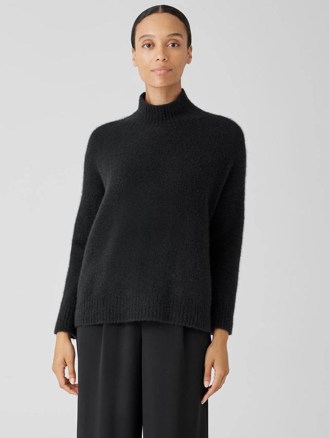 EILEEN FISHER Cashmere Silk Bliss Turtleneck Box-Topfemale Product Image