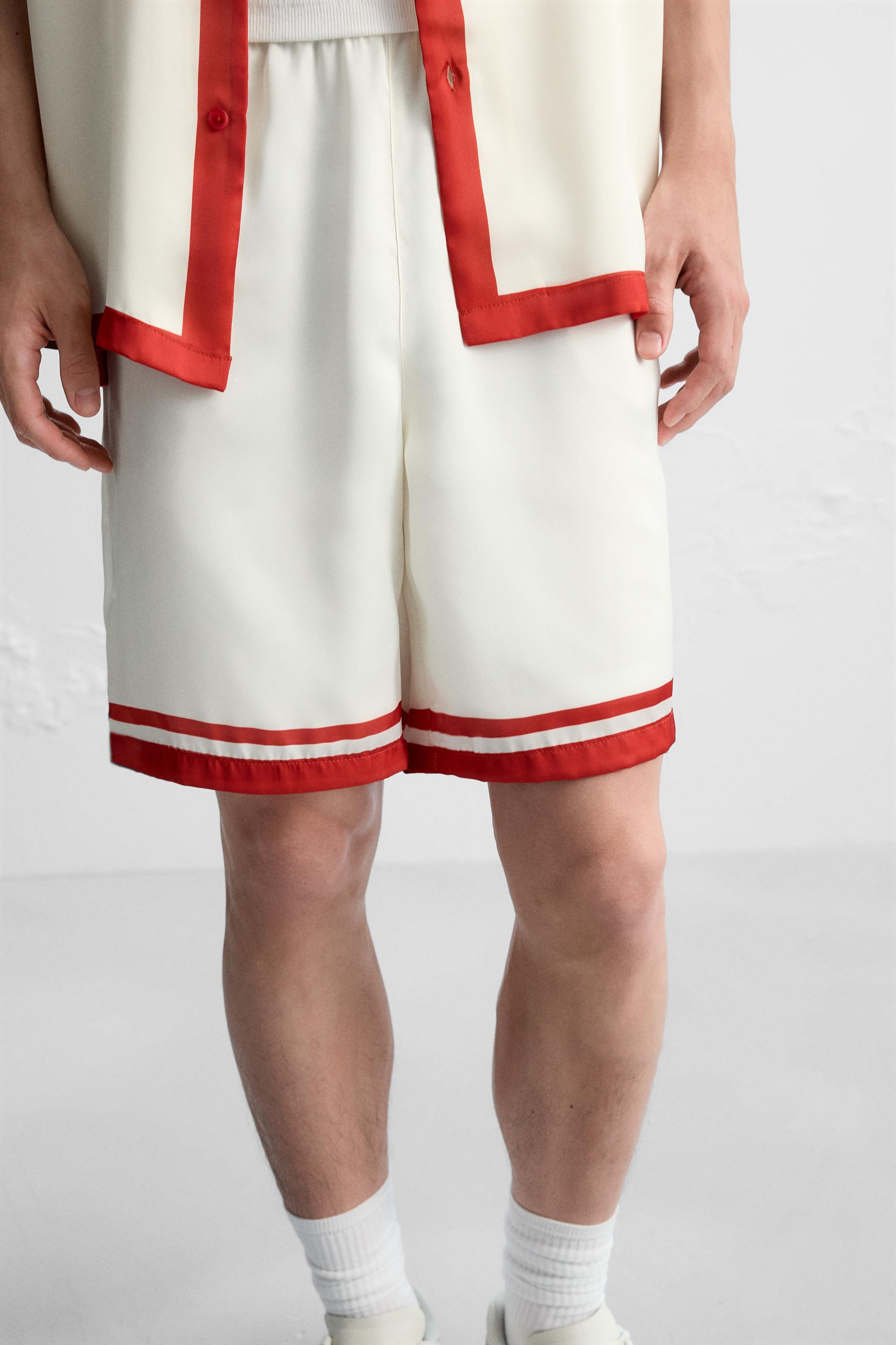 CONTRAST SATIN EFFECT SHORTS Product Image