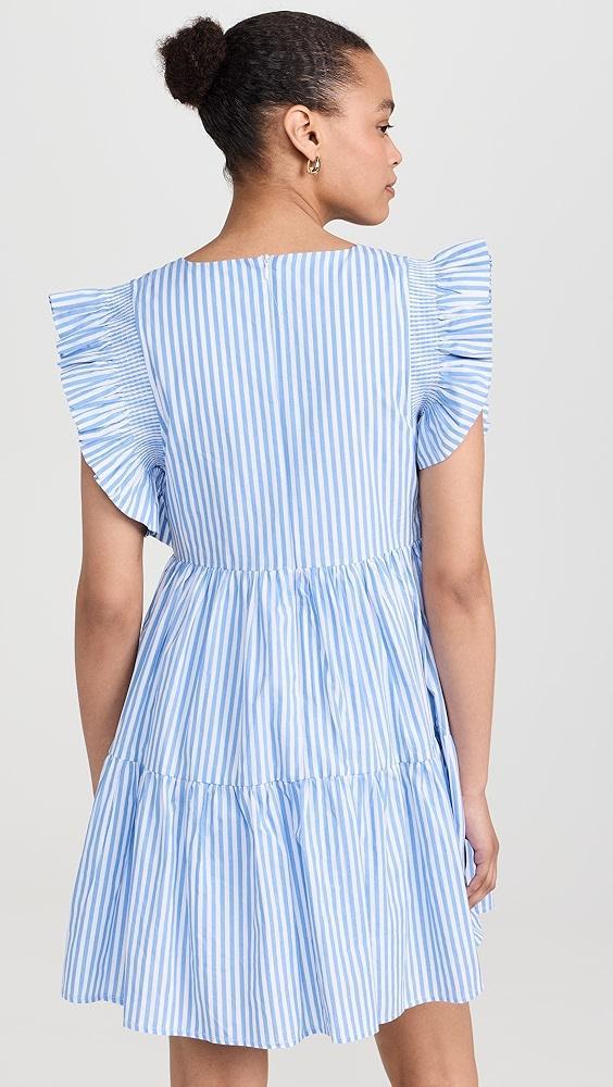 English Factory Stripe Square Neckline Mini Dress | Shopbop Product Image