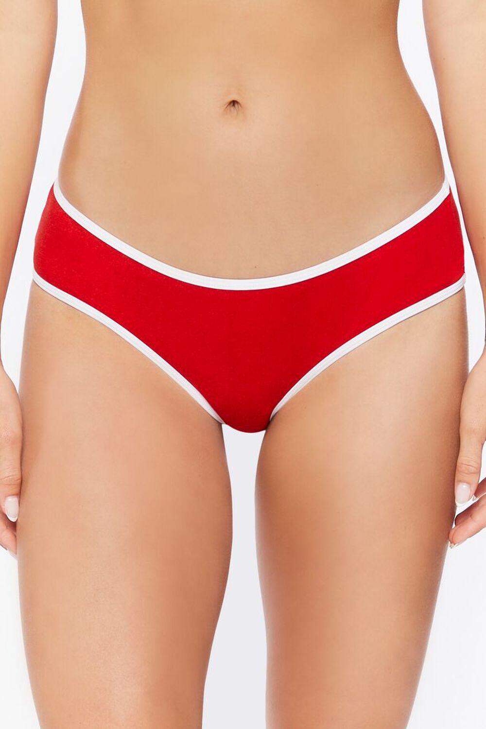 Contrast-Trim Hipster Bikini Bottoms | Forever 21 Product Image