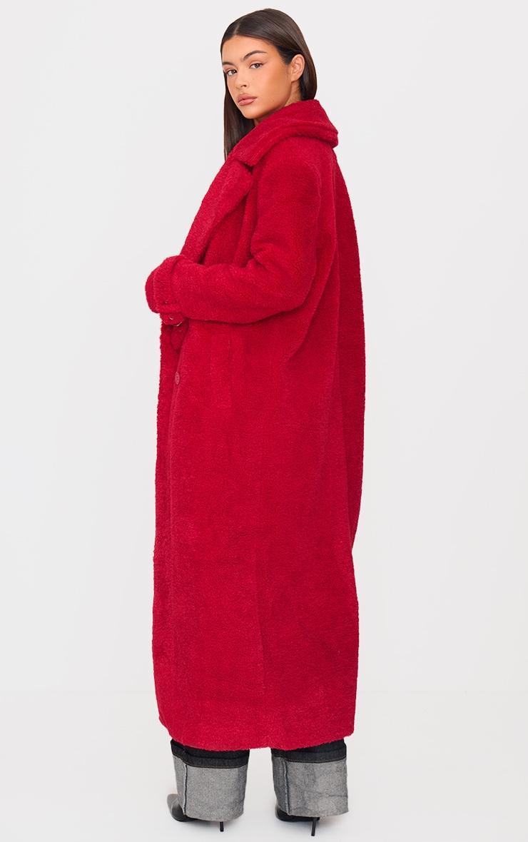 Red Borg Double Breasted Maxi Coat Product Image