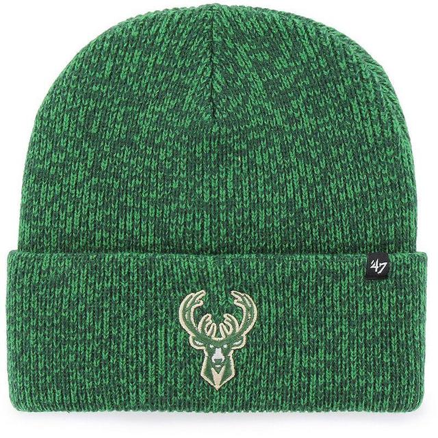 Mens 47 Hunter Green Milwaukee Bucks Brain Freeze Cuffed Knit Hat Product Image