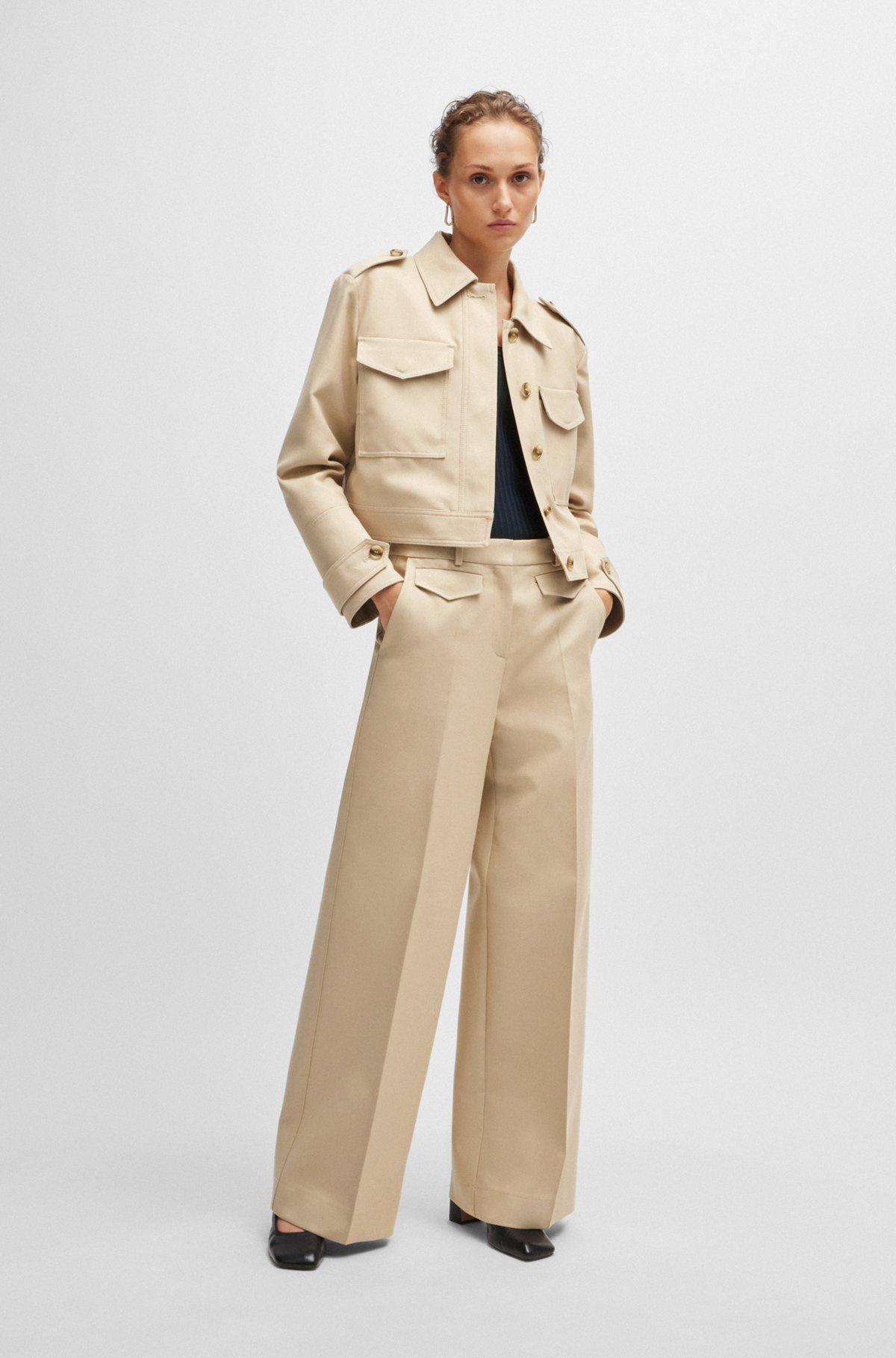 Relaxed-fit trousers in a cotton blend Product Image