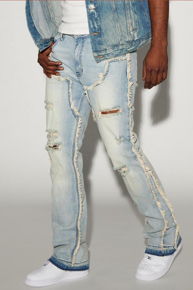 Stoney Point Stacked Slim Flare Jeans - Light Blue Wash Product Image