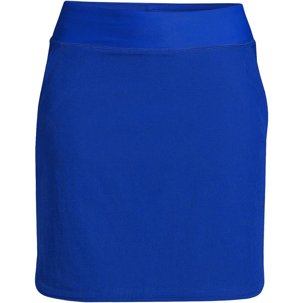 Lands End Womens Long Quick Dry Elastic Waist Active Board Skort Swim Skirt Product Image