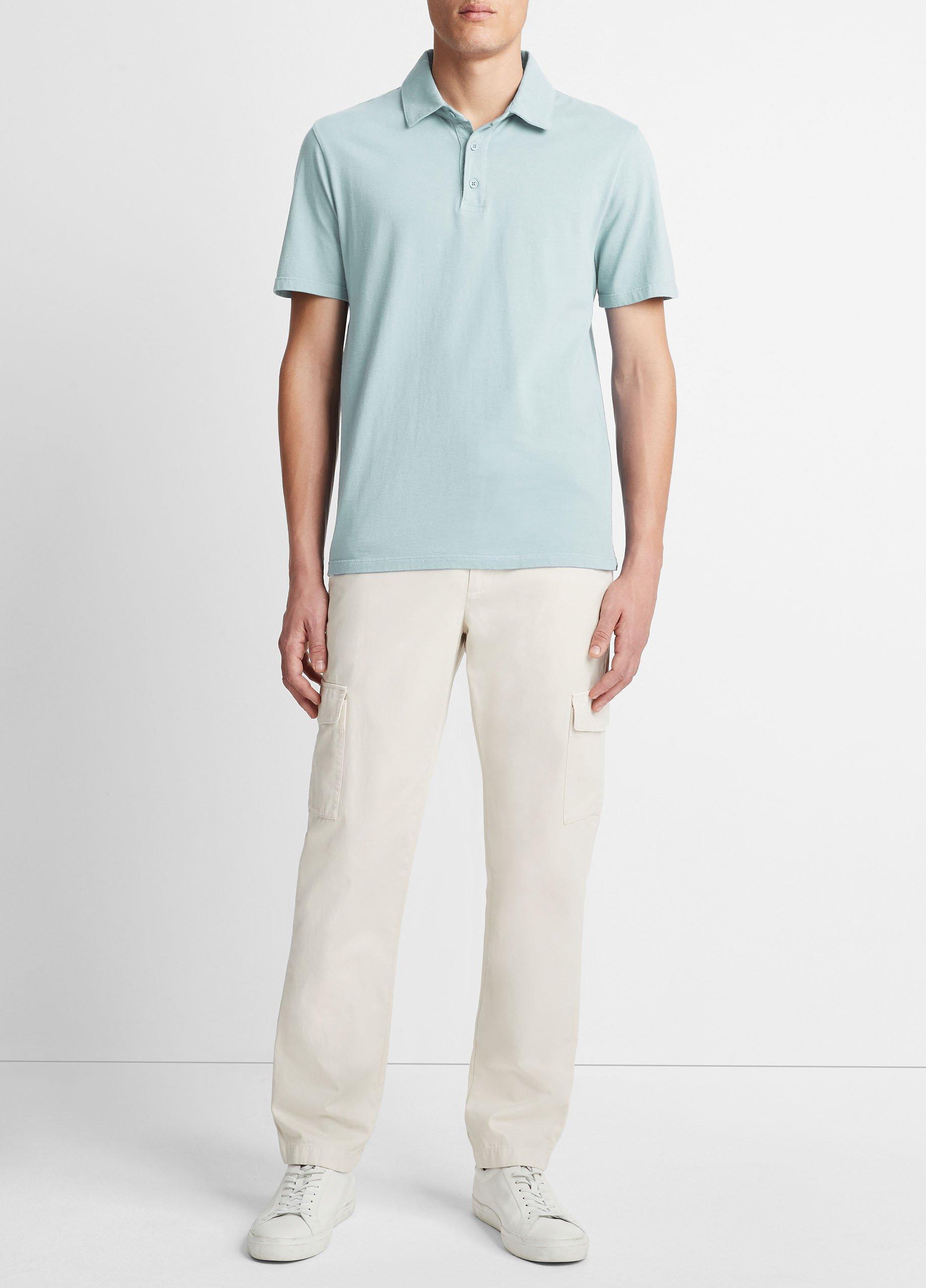 Garment Dye Cotton Polo Shirt Product Image