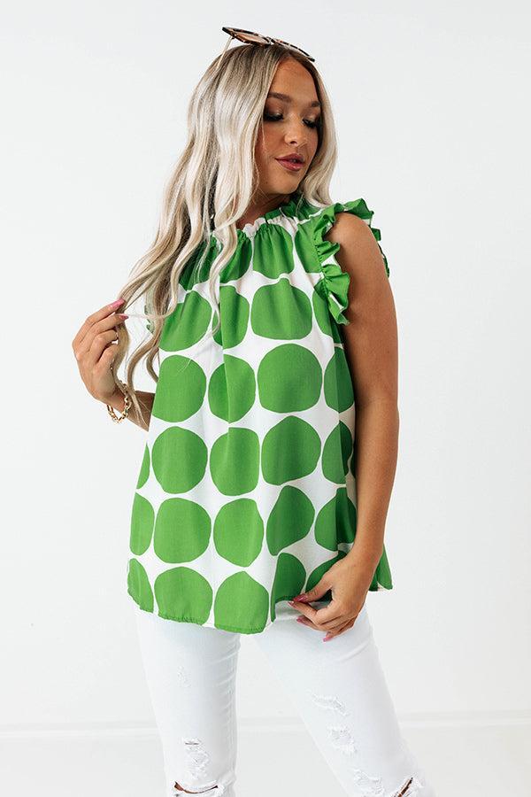 Brunch And Go Shift Top In Kelly Green Product Image