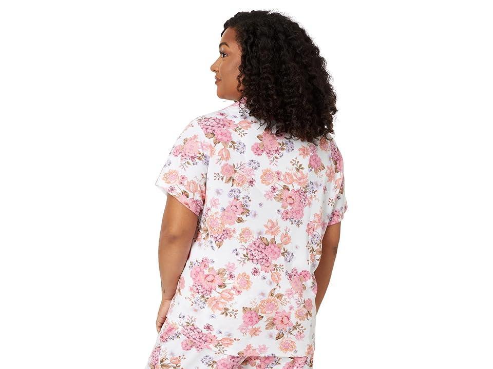 Karen Neuburger Plus Size Short Sleeve Girlfriend PJ (Blooming Bouquet) Women's Pajama Sets Product Image