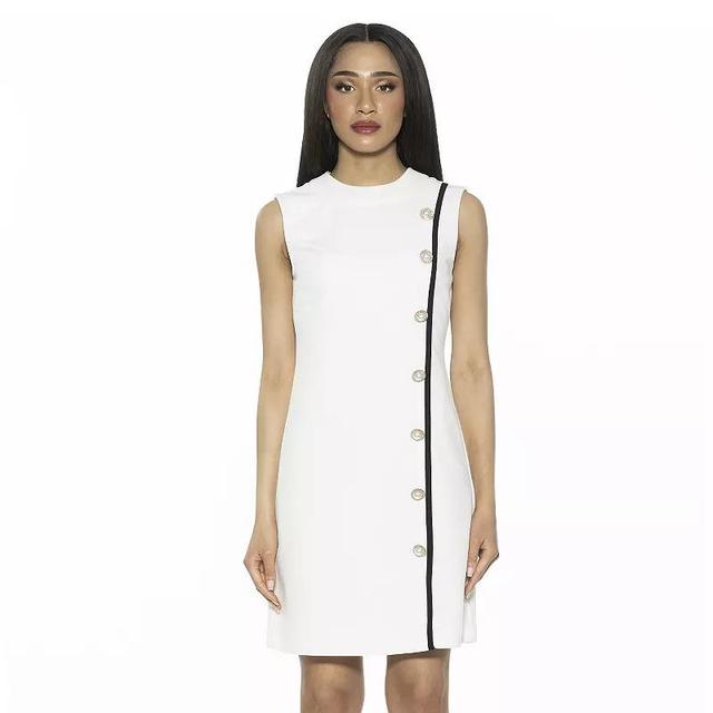 Womens ALEXIA ADMOR Armani Button Down Sleeveless Shift Dress Product Image