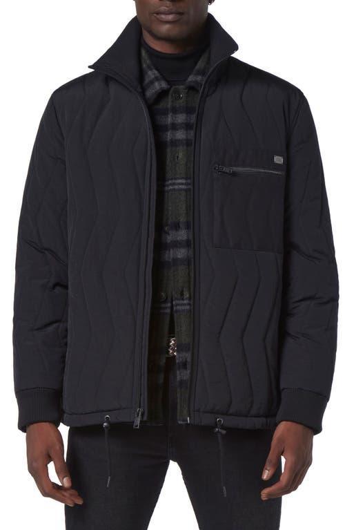 Andrew Marc Mens Floyd Zigzag Quilted Jacket - Ink Product Image