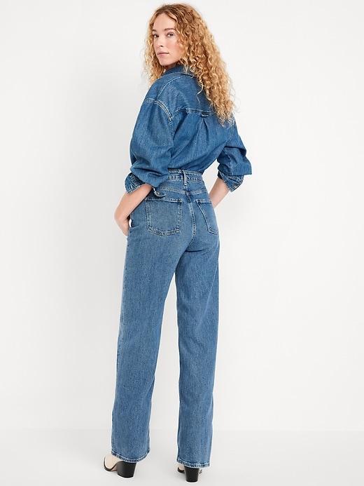 Extra High-Waisted Sky-Hi Wide-Leg Jeans Product Image