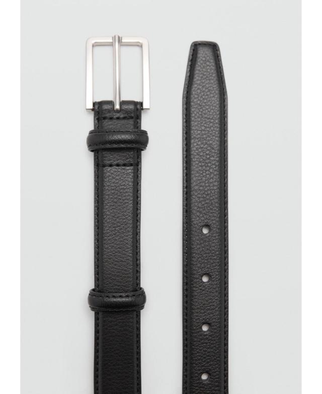 100% beaten leather belt - Men | MANGO USA Product Image