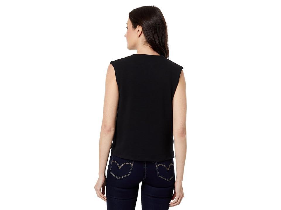 NIC+ZOE Petite Cascade Top Onyx) Women's Clothing Product Image