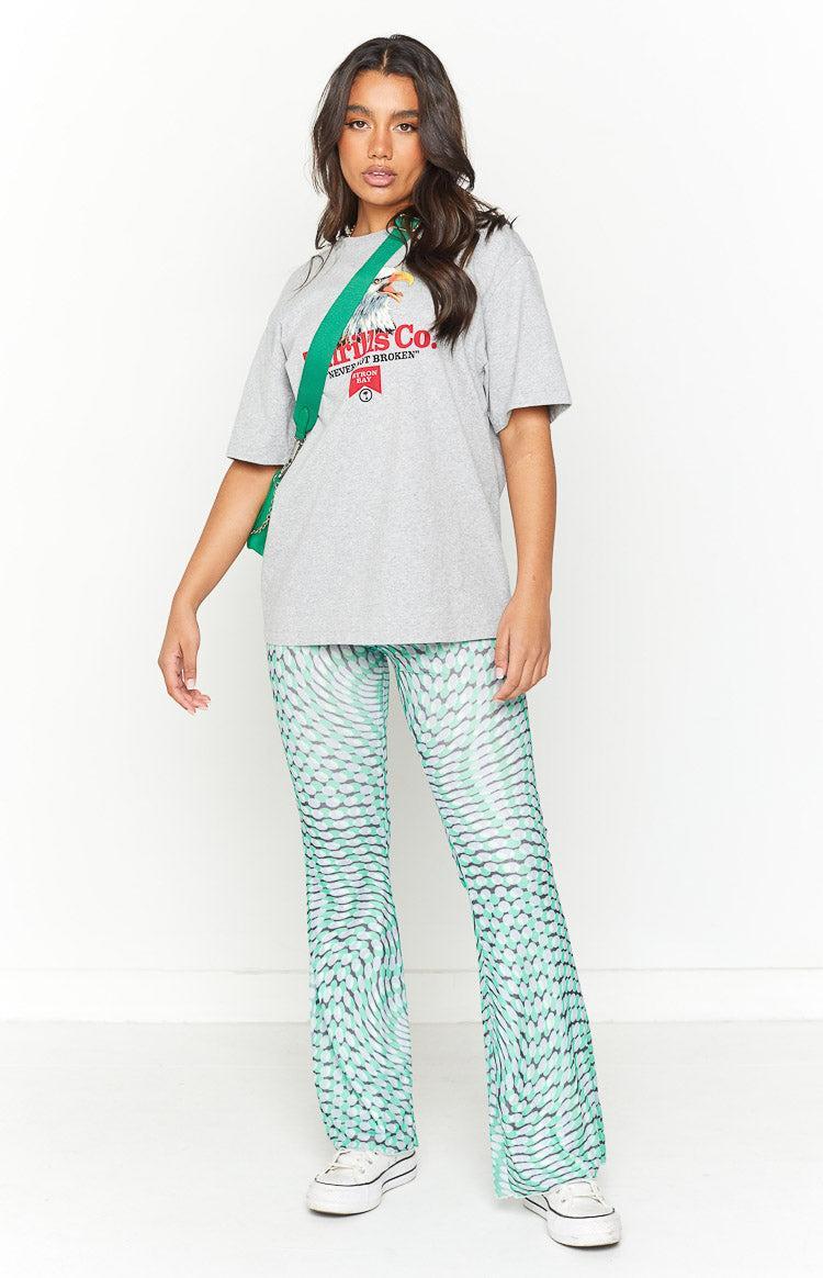 Avalon Green Mesh Mid Rise Pant Product Image