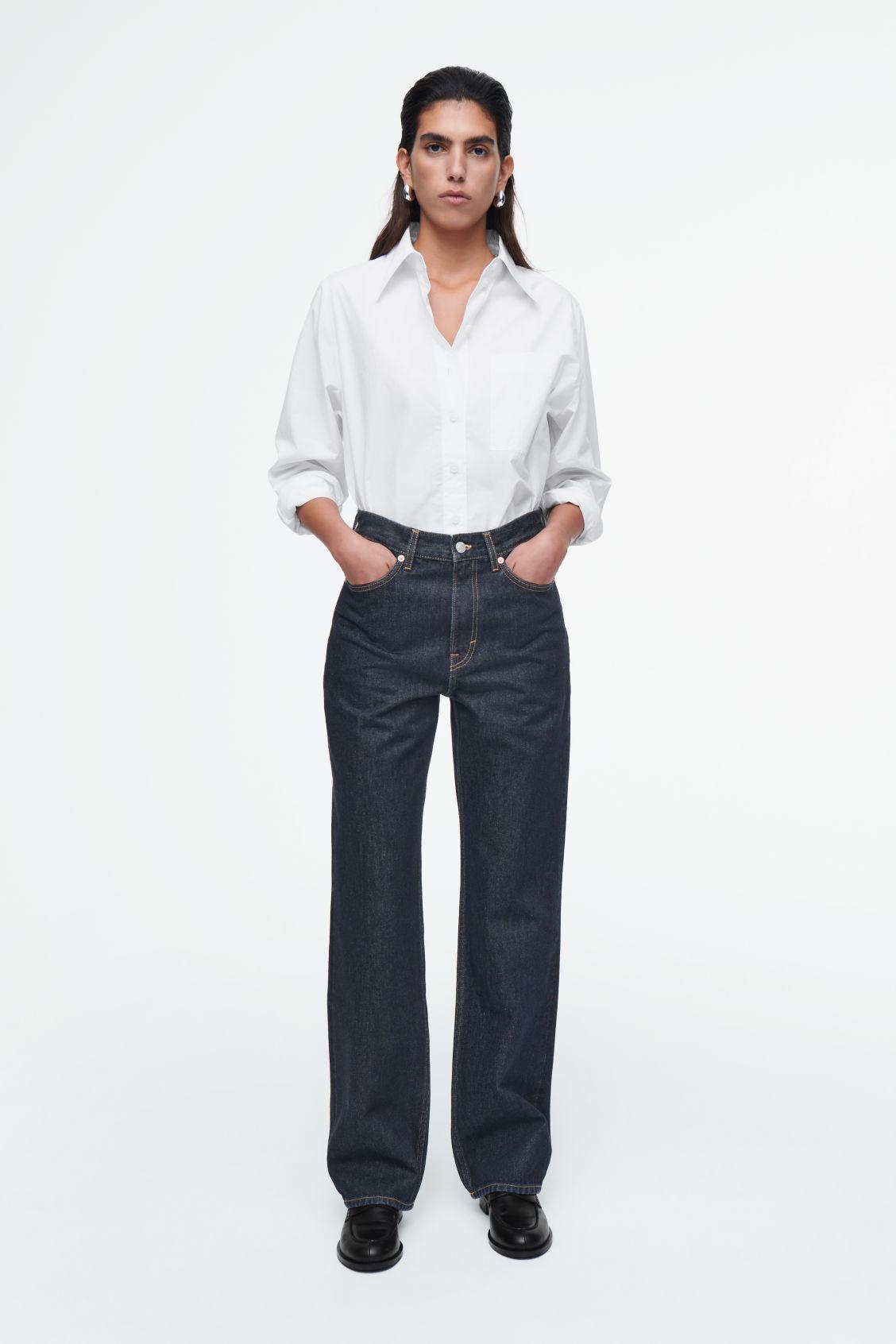 HIGH-RISE STRAIGHT-LEG JEANS Product Image