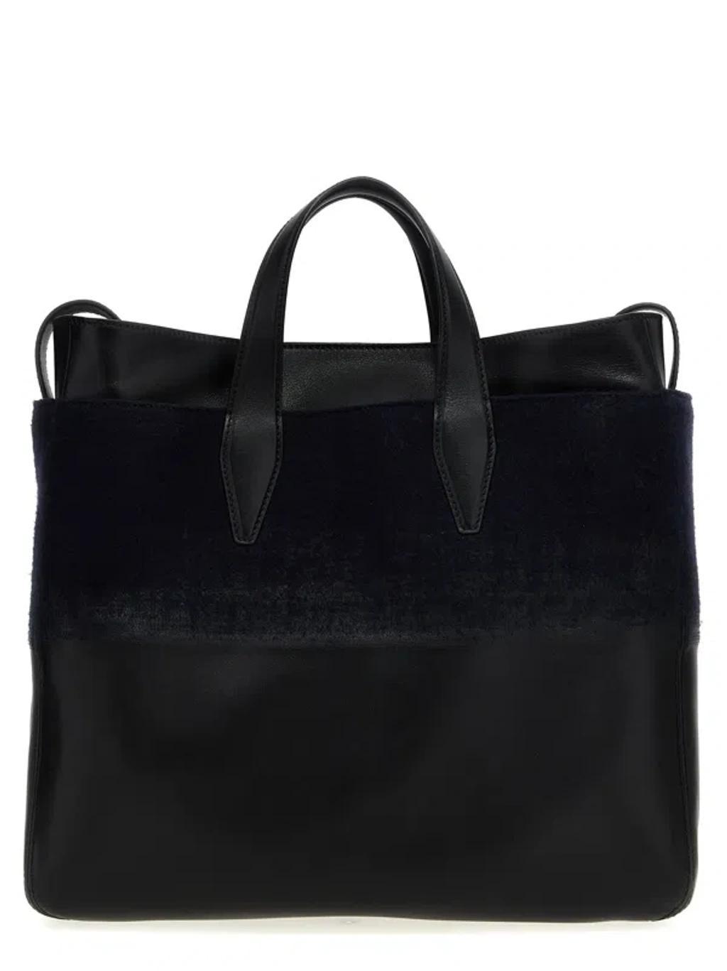 Bm242 Tote Bag Blue In Black Product Image