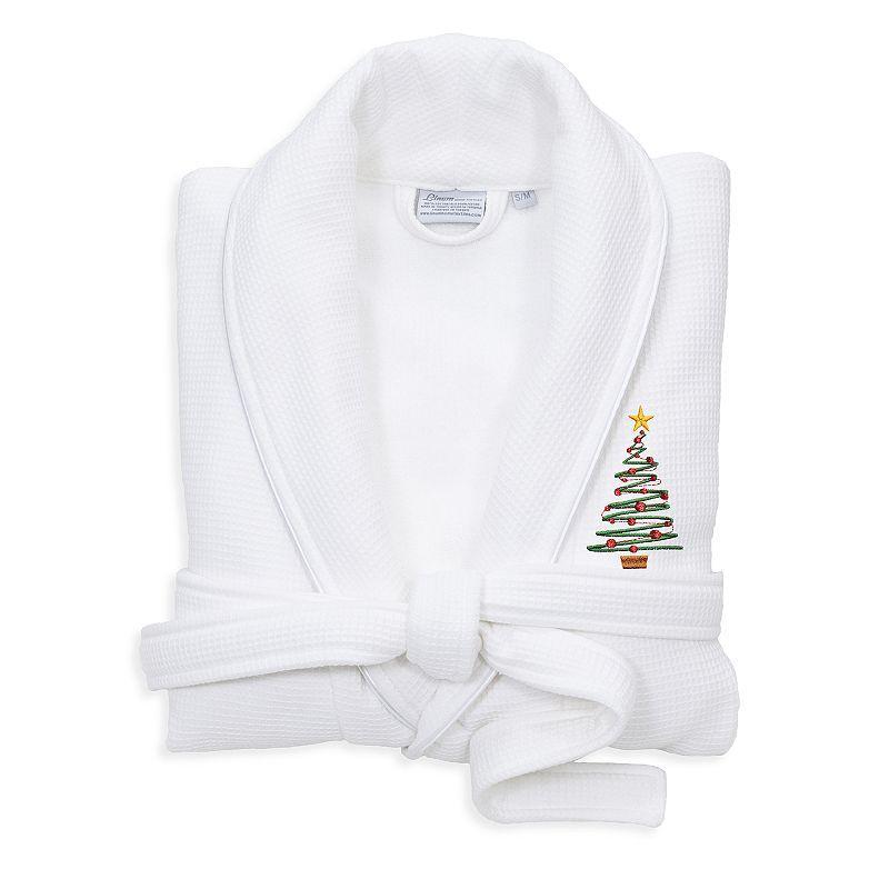 Linum Home Textiles Waffle Terry Embroidered Christmas Tree Bathrobe, Womens Product Image