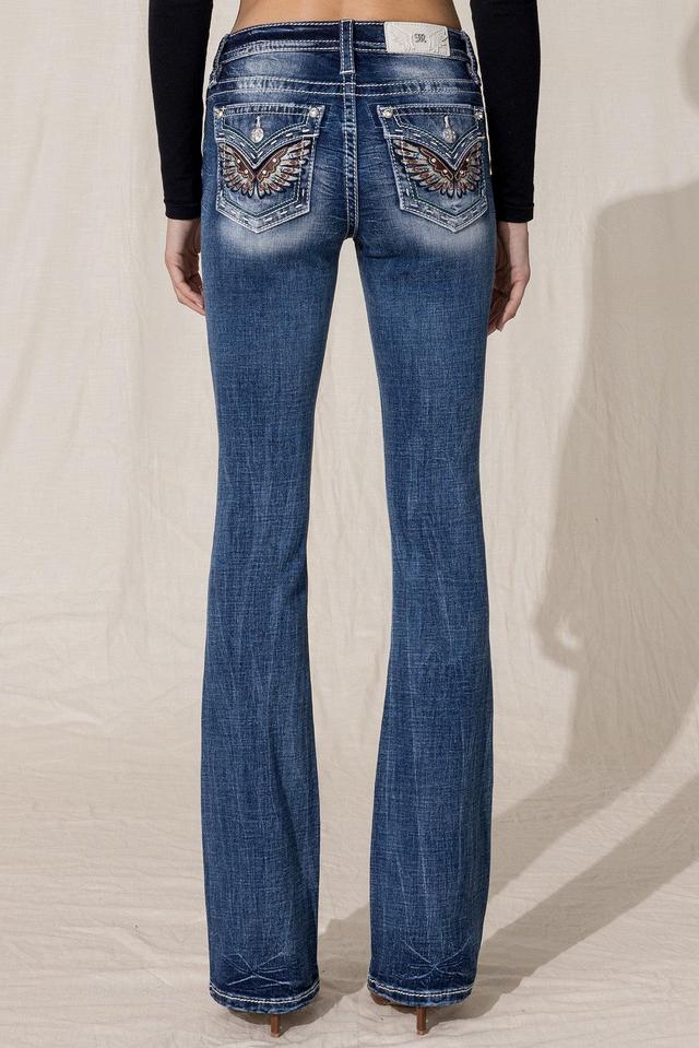 Tribal Wing Bootcut Jeans Product Image