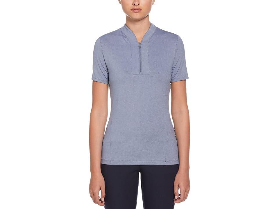 Callaway Tonal Heather Polo Indigo Heather) Women's Clothing Product Image