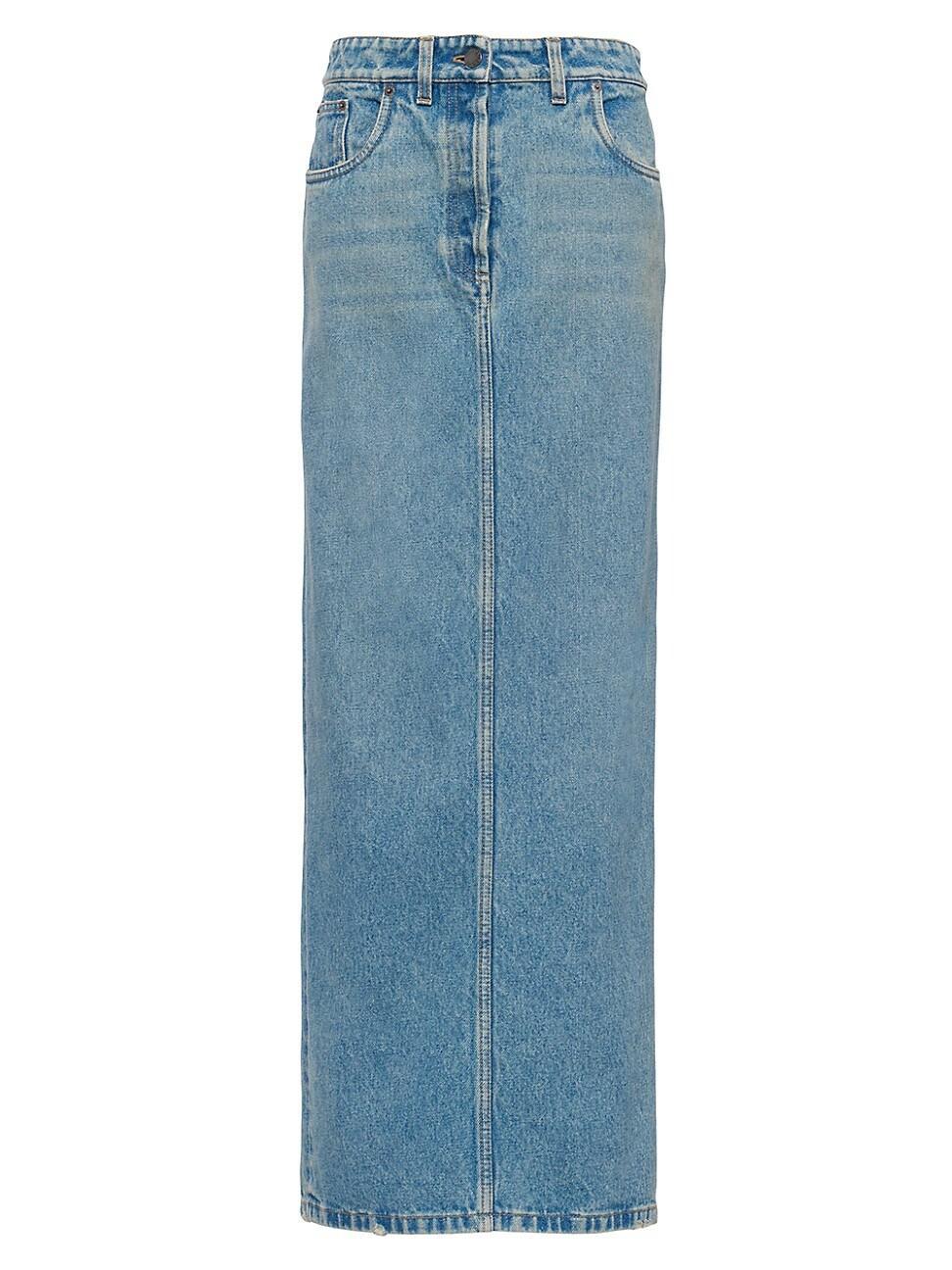 Womens Denim Maxi-Skirt Product Image