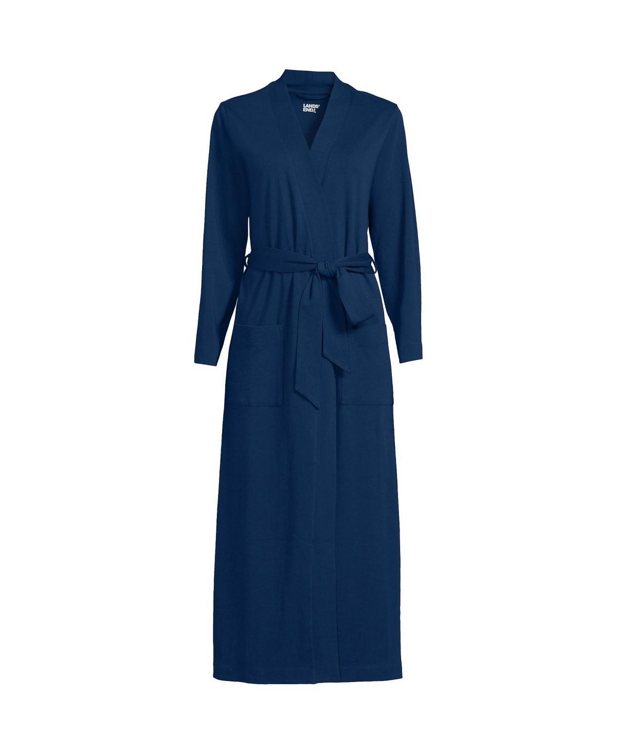 Lands End Womens Cotton Long Sleeve Midcalf Robe Product Image