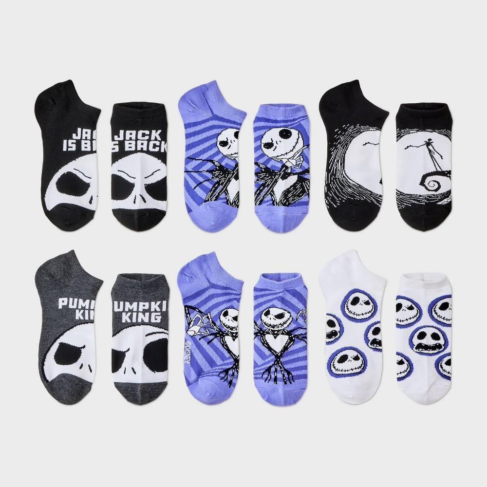 Womens Disney The Nightmare Before Christmas 6pk Low Cut Socks - White/Black/Purple 4-10 Product Image