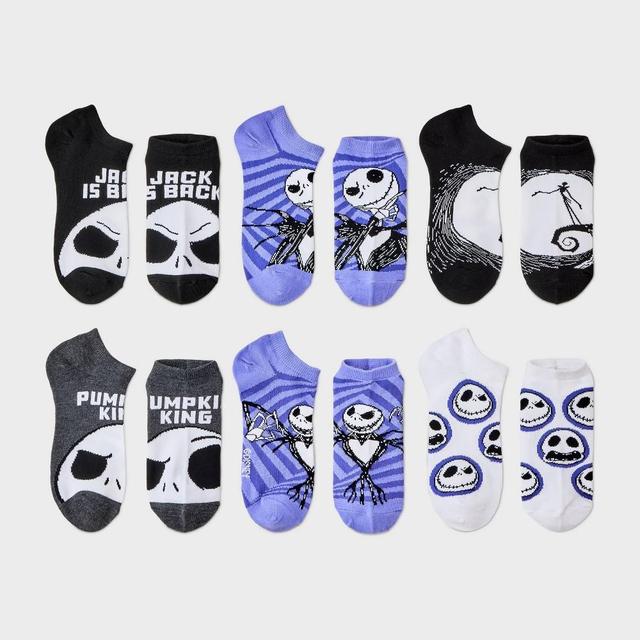 Womens Disney The Nightmare Before Christmas 6pk Low Cut Socks - White/Black/Purple 4-10 Product Image