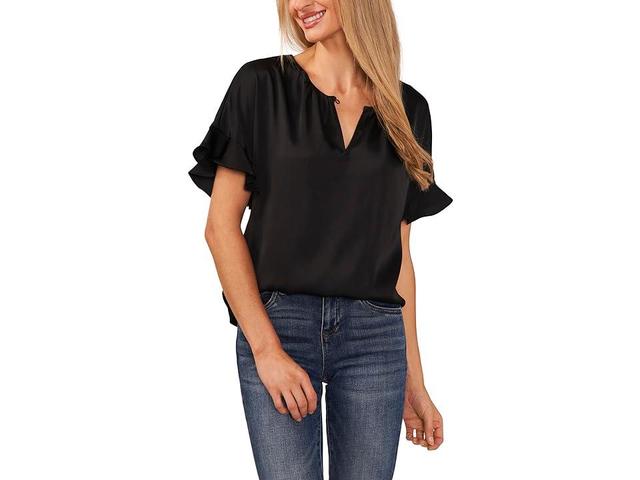 CeCe Drop Shoulder Keyhole Blouse (Rich ) Women's Clothing Product Image