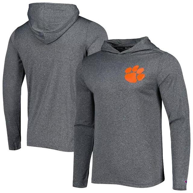 Mens Champion Gray Clemson Tigers Hoodie Long Sleeve T-shirt Product Image