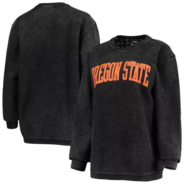 Womens Pressbox Oregon State Beavers Comfy Cord Vintage Wash Basic Arch Pullover Sweatshirt Product Image