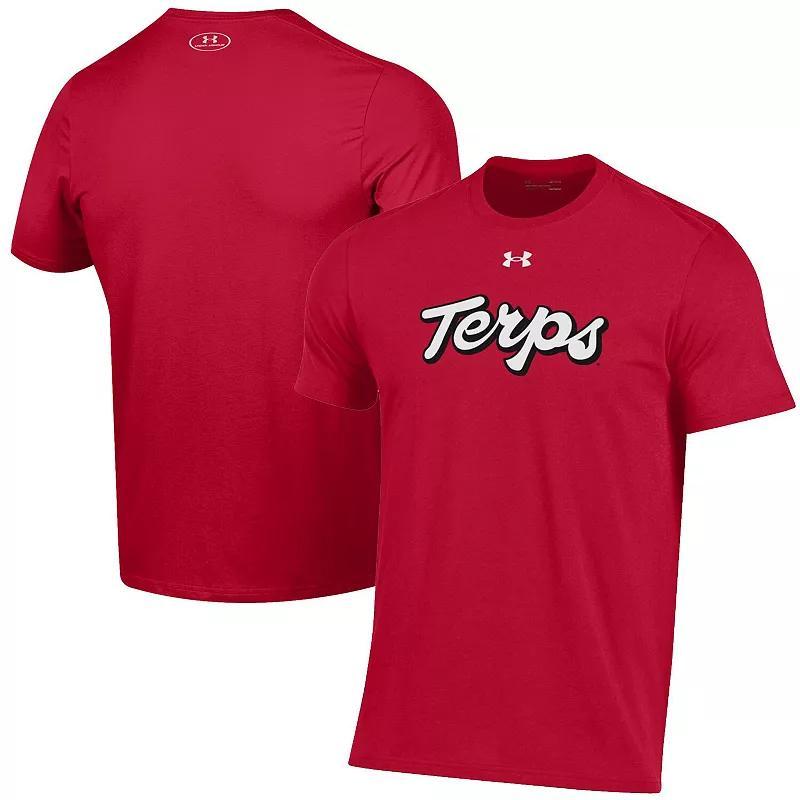 Mens Under Armour Red Maryland Terrapins Throwback Special Game Performance T-shirt Product Image