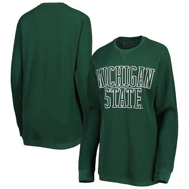 Womens Pressbox Michigan State Spartans Surf Plus Size Southlawn Waffle-Knit Thermal Tri-Blend Long Sleeve T-Shirt Product Image