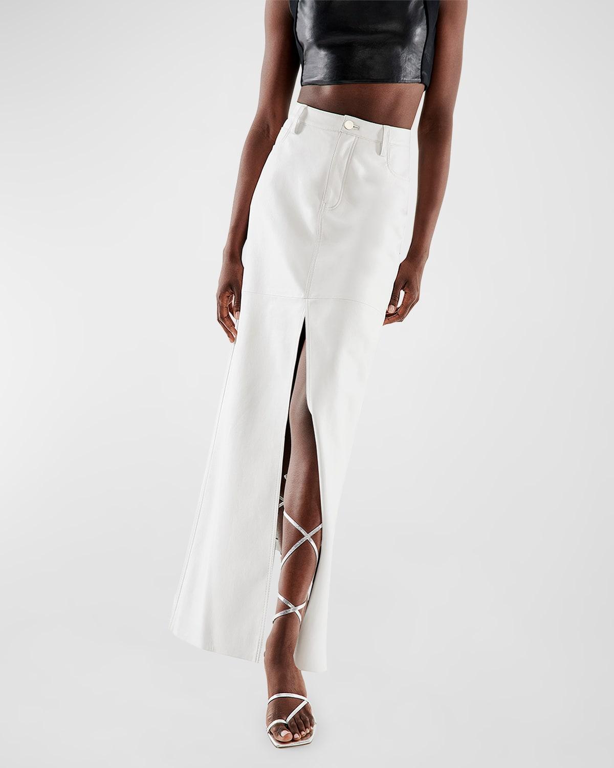 Imogen Recycled Leather Maxi Skirt Product Image