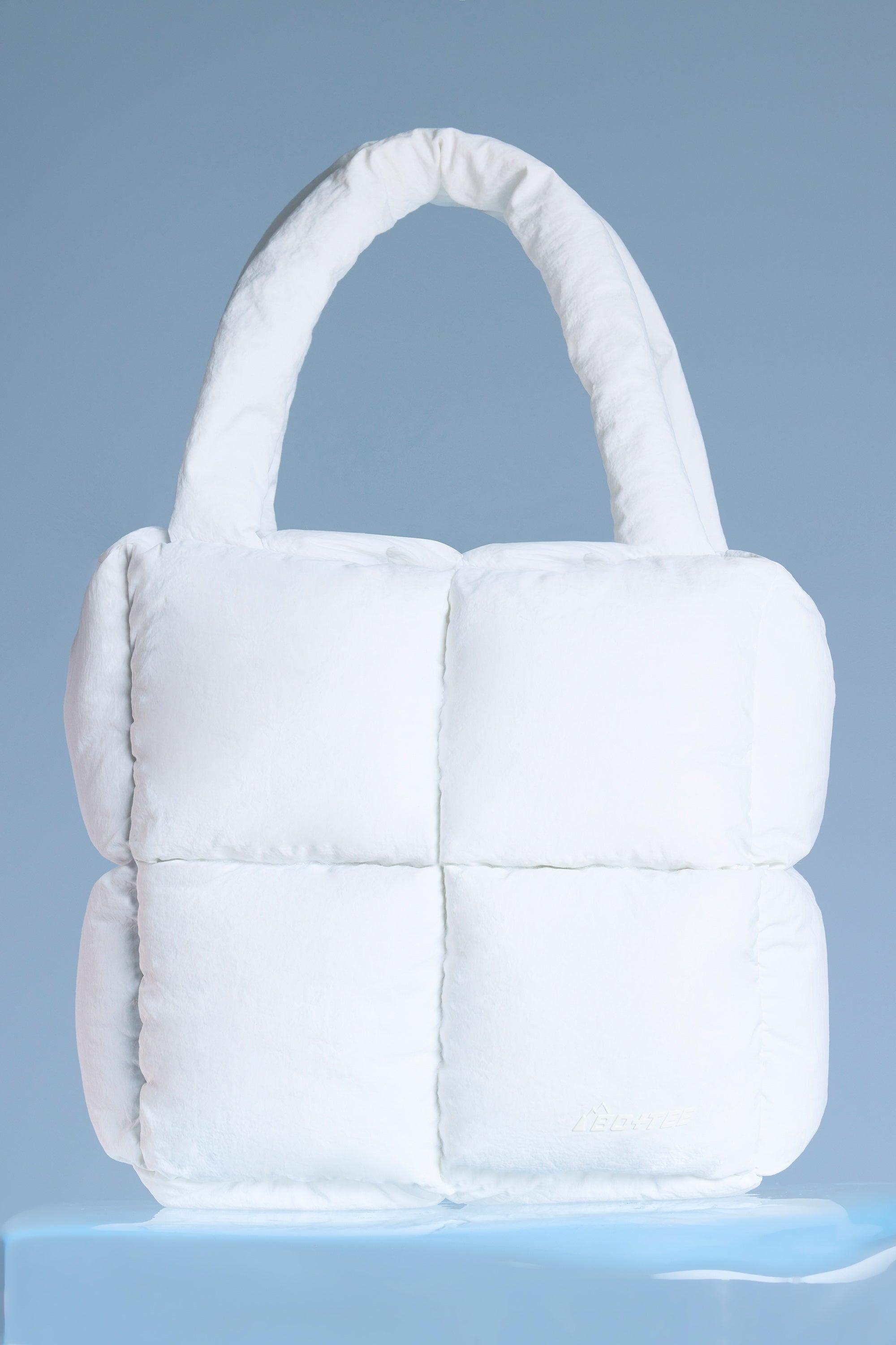 Quilted Puffer Bag in White Product Image