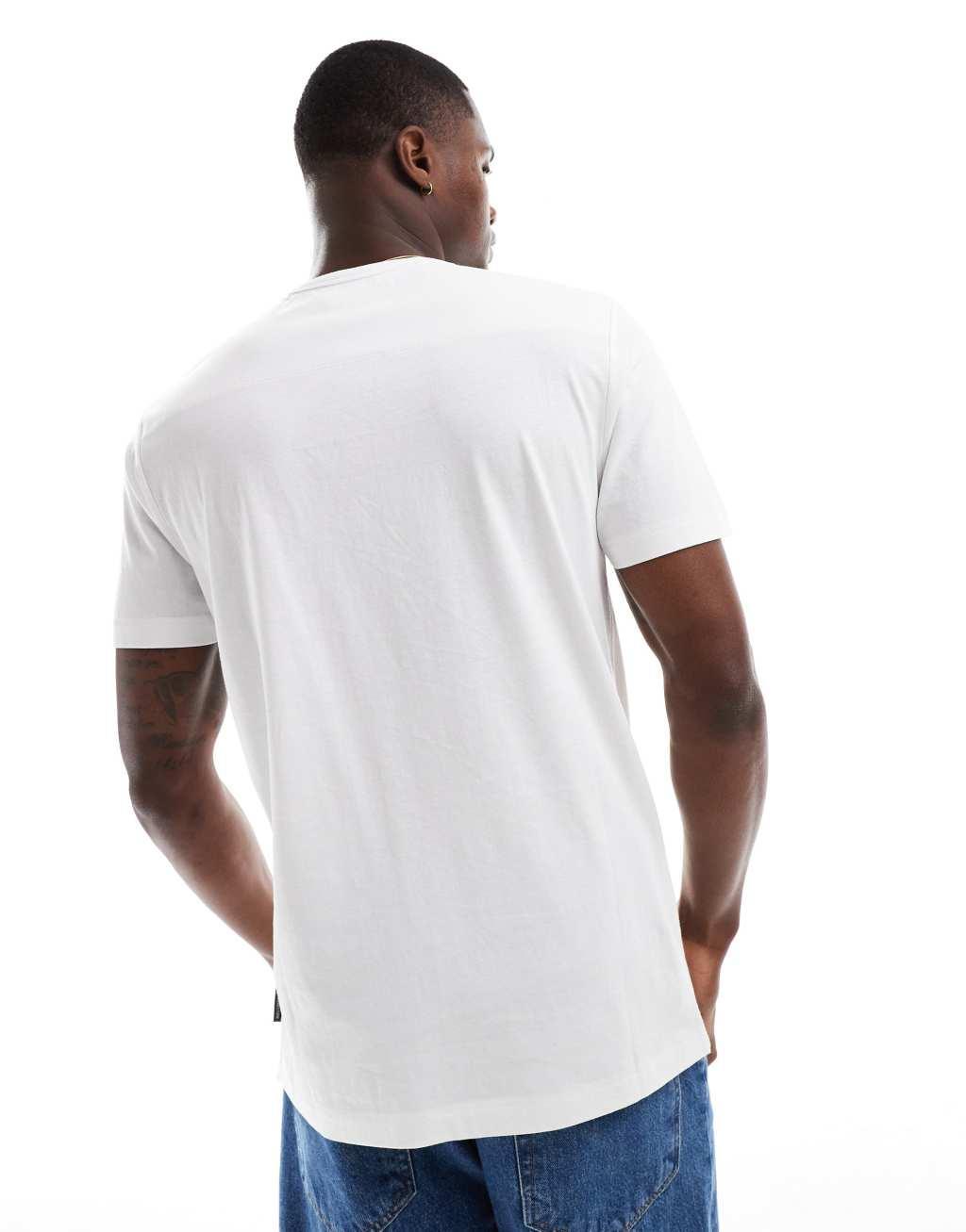 French Connection v-neck t-shirt in white Product Image