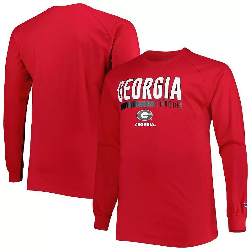 Mens Georgia Bulldogs Big & Tall Two-Hit Long Sleeve T-Shirt Product Image