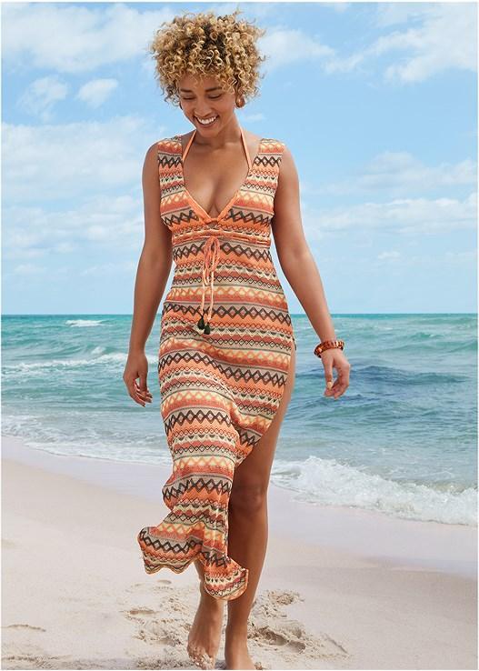 Crochet Maxi Cover-Up Dress Product Image