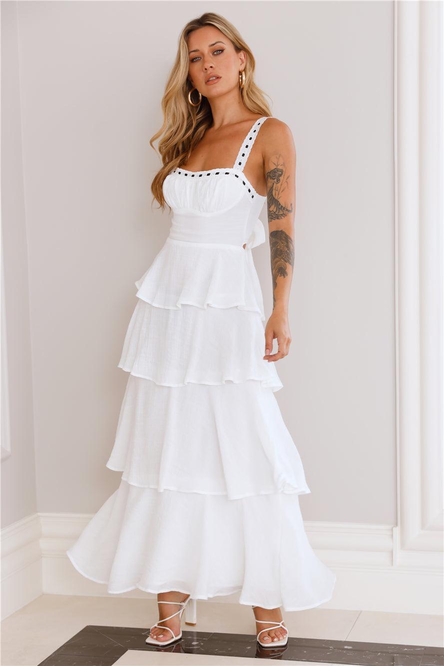 Ocean Spray Maxi Dress White Product Image