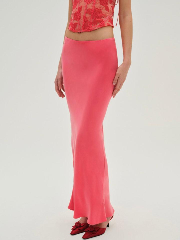 Lena Maxi Skirt — Red Product Image