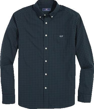 Stretch Poplin Blackwatch Plaid Shirt Product Image