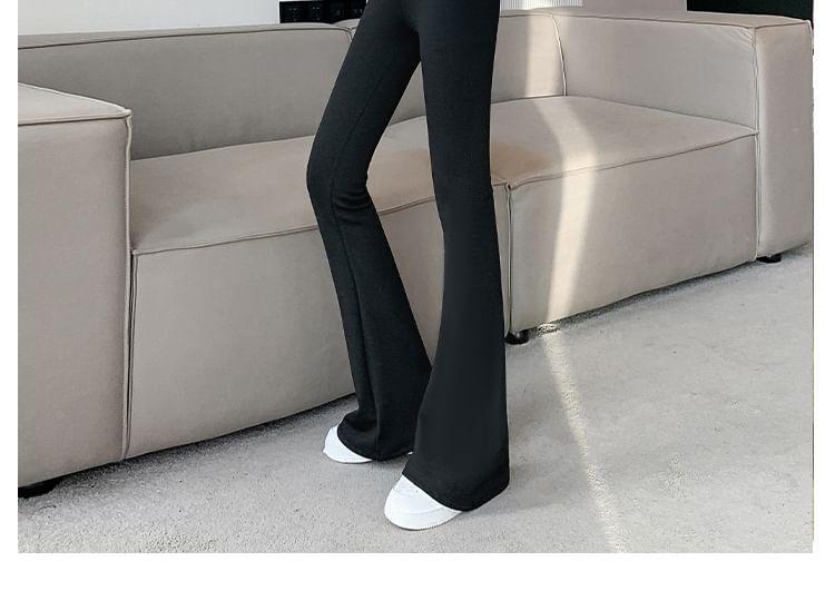 High Waist Plan Flared Yoga Pants Product Image