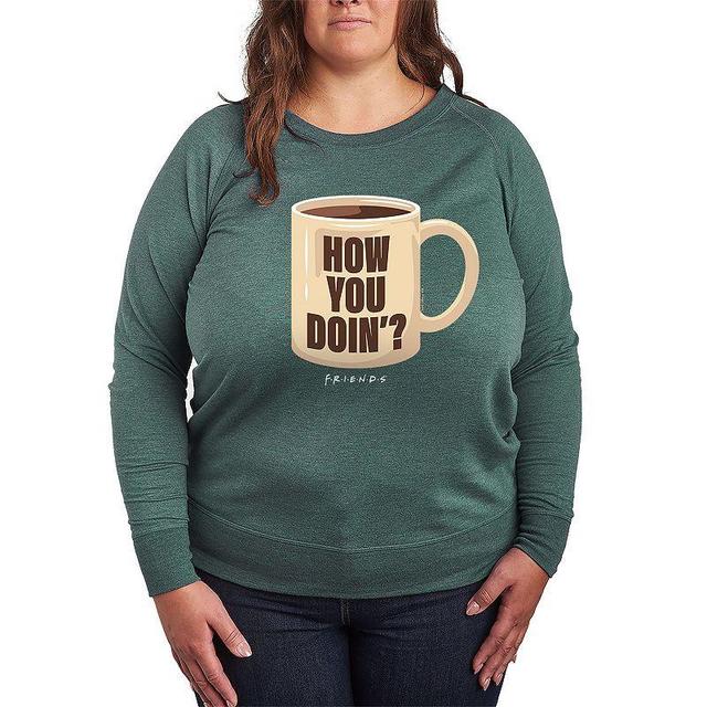 Plus Size Friends How You Doin Coffee Mug Graphic Tee, Womens Med Red Product Image