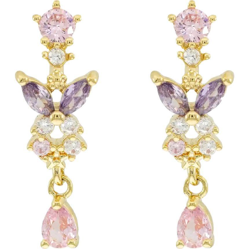 Butterfly Rhinestone Earrings Product Image