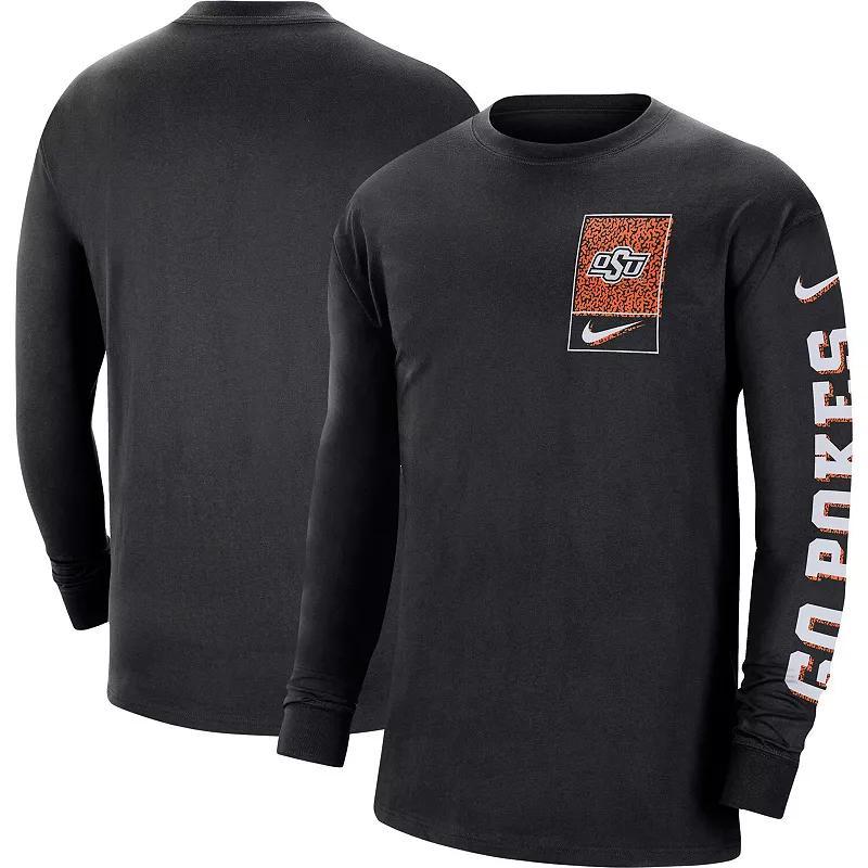 Mens Nike Black Oklahoma State Cowboys Seasonal Max90 2-Hit Long Sleeve T-shirt Product Image