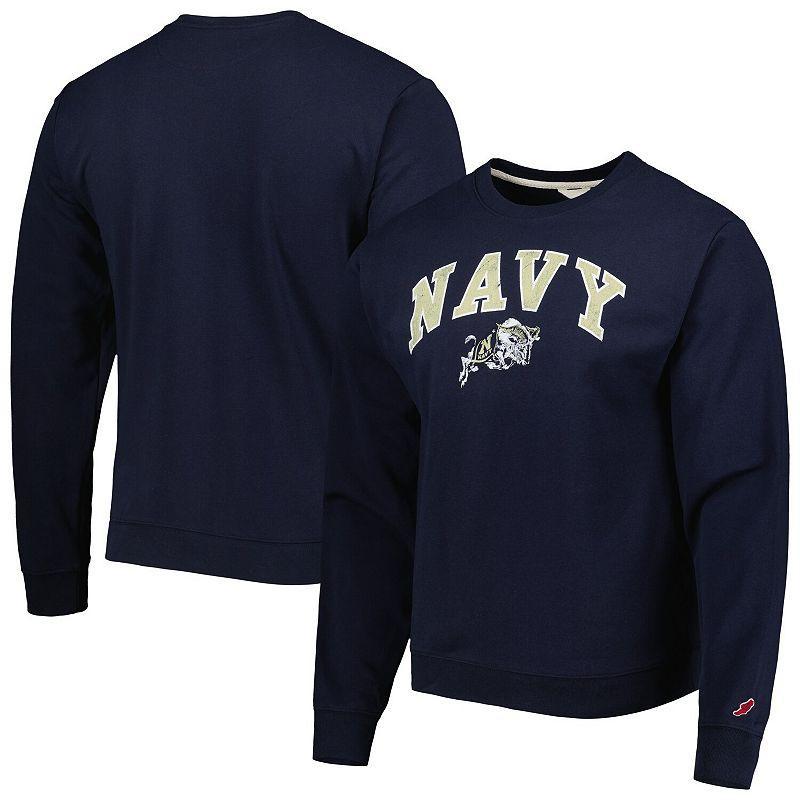 Mens League Collegiate Wear Midshipmen 1965 Arch Essential Fleece Pullover Sweatshirt Blue Product Image