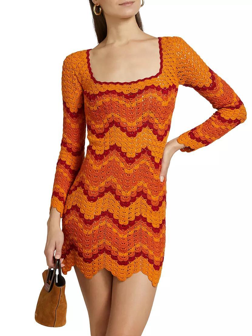 Sumac Crochet Chevron Minidress Product Image