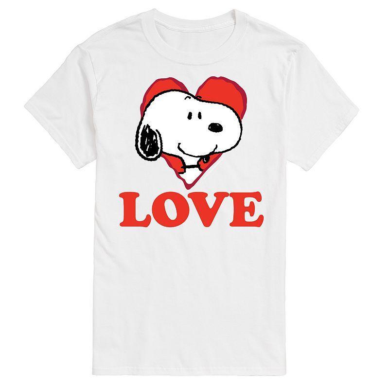 Big & Tall Peanuts Love Snoopy Tee, Mens Product Image